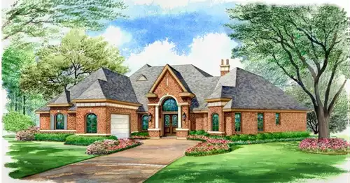 image of french country house plan 4863